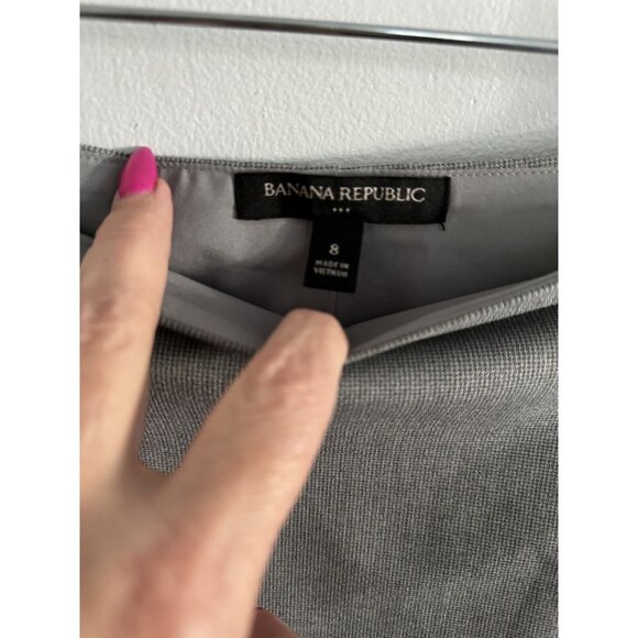 Banana Republic Pencil Skirt Womens Size 8 Knee Length Gray‎ Back Zip Career - Picture 4 of 6
